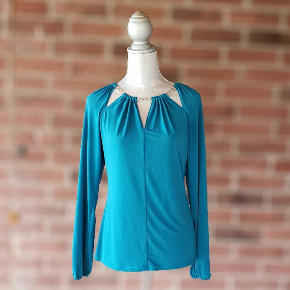 Michael Kors V Cut Chain Link Long Sleeve Size S